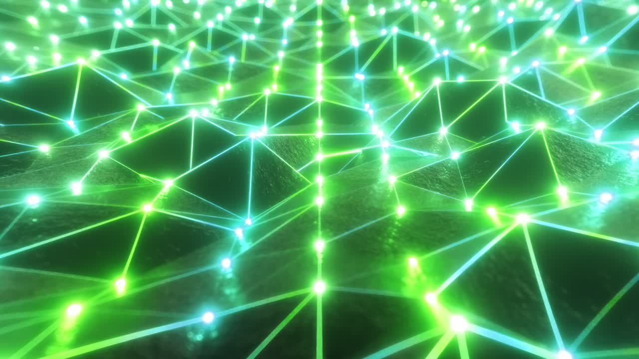 Abstract Glowing Network Pattern