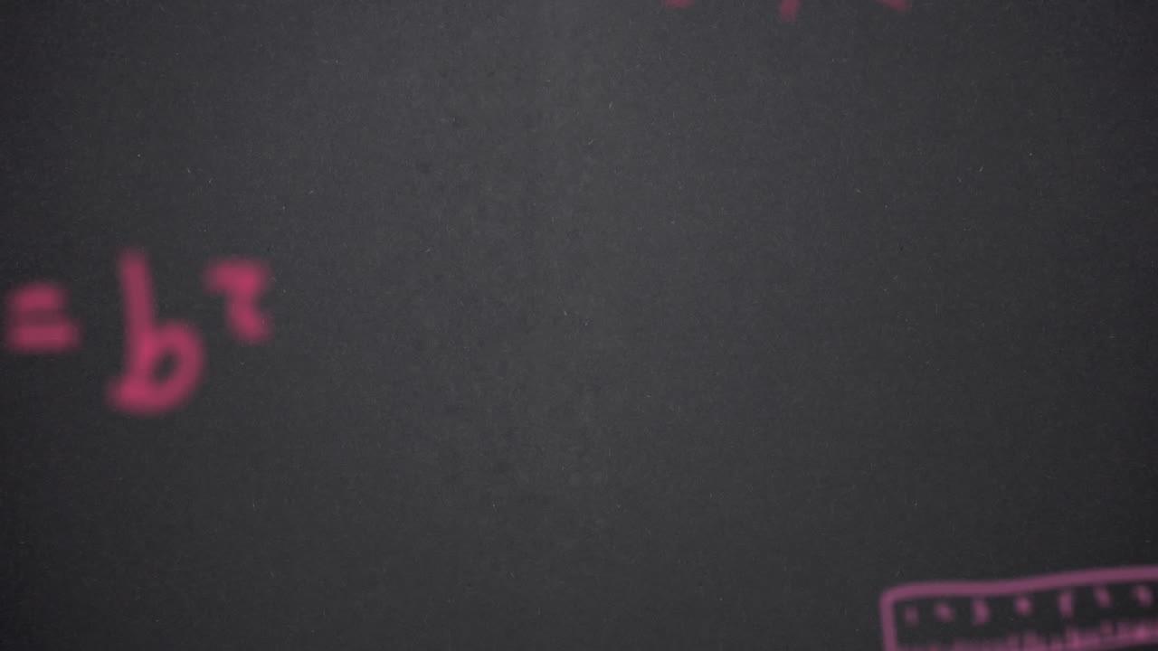 Animation of blue schoolbag icon and mathematical data over black background