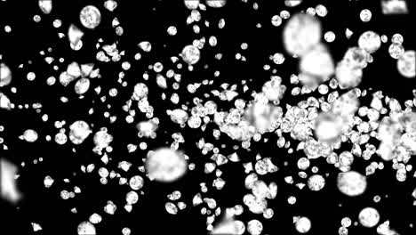 joyas brillantes brillantes gemas preciosas en el fondo de bucle verde esmeralda 3d.