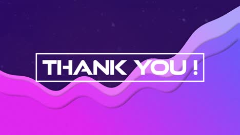 animation of thank you text over shapes