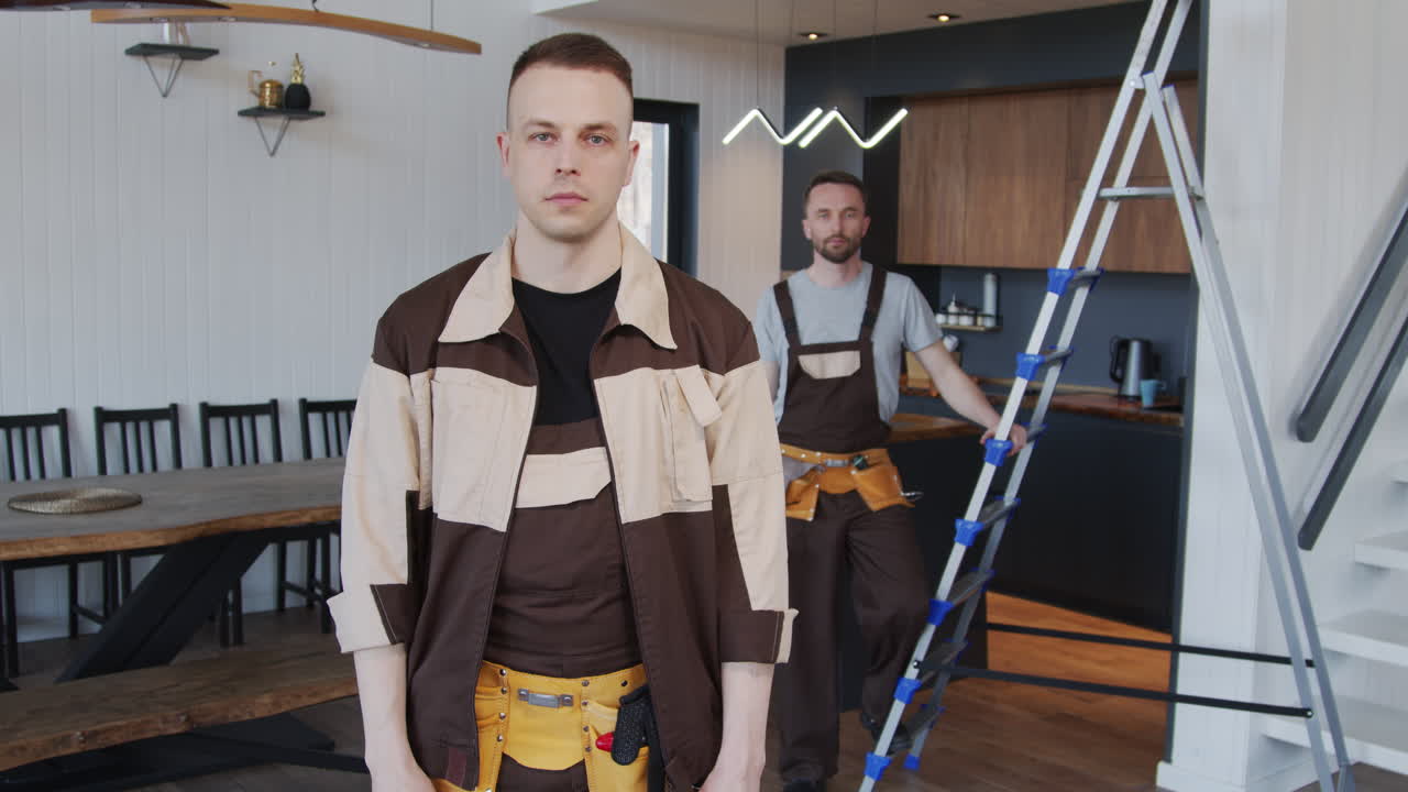 Portrait of Handymen in Uniform