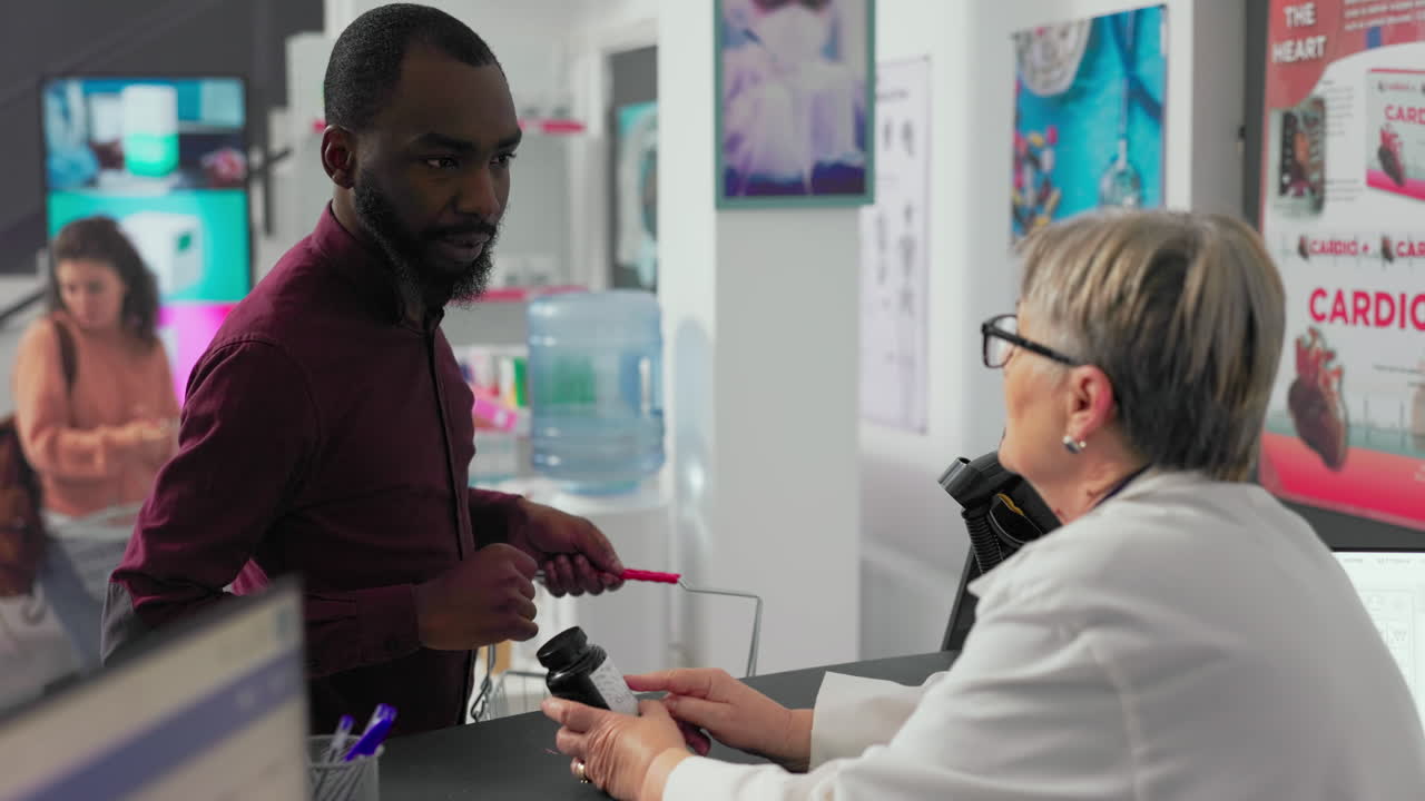 Customer at a pharmacy