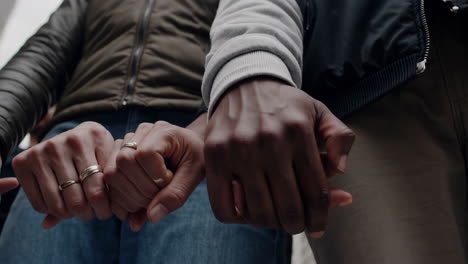 people united: a diverse group demonstrating solidarity in the city