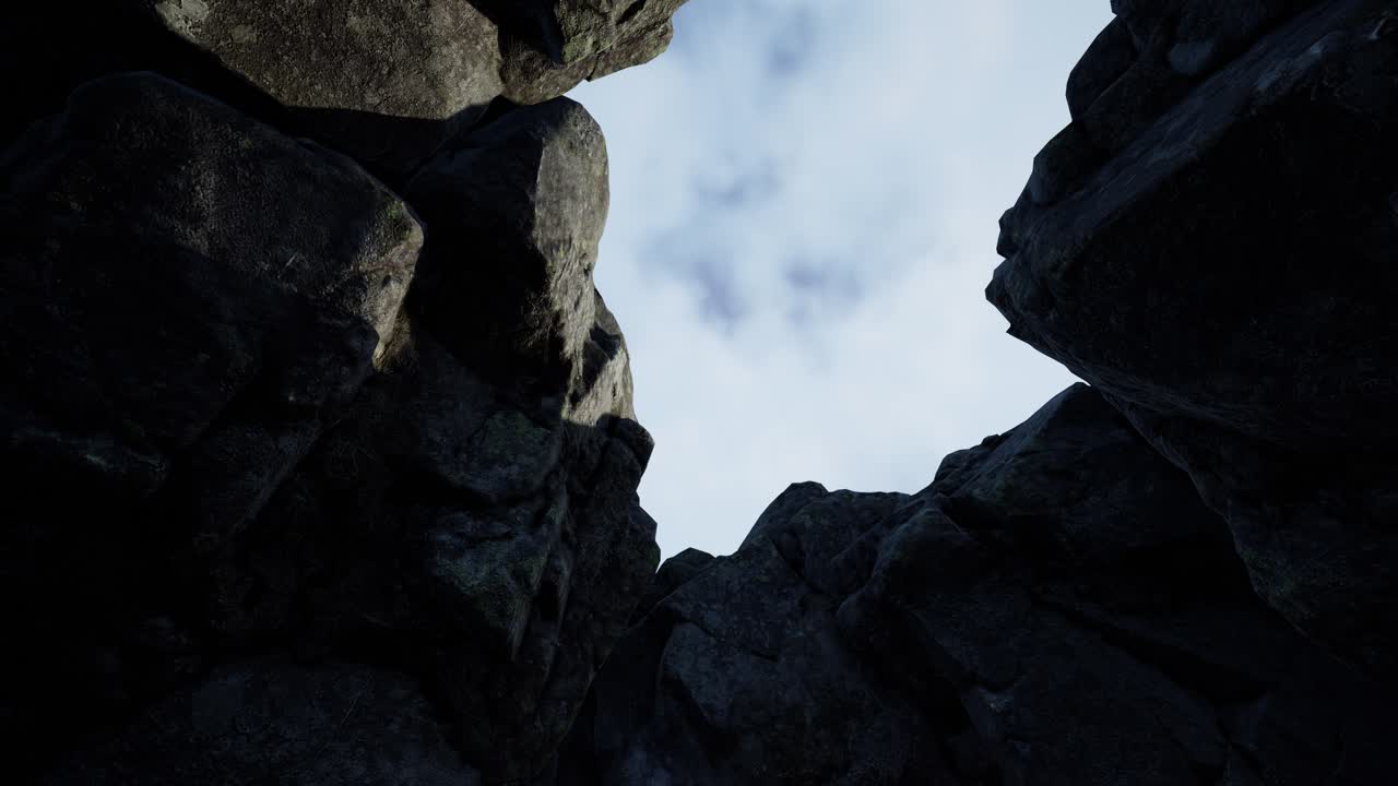 신비한 동굴 안의  ⁇ 빛