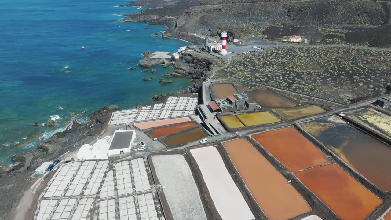 faro de fuencaliente y salinas: impresionantes imágenes aéreas en un día soleado