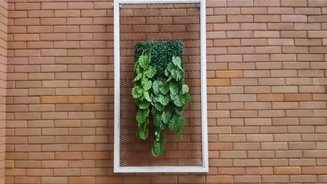 brick and flower wall background video with copy space area. file 1