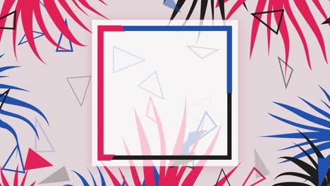 botanical and triangles with a text space [ loop ]
