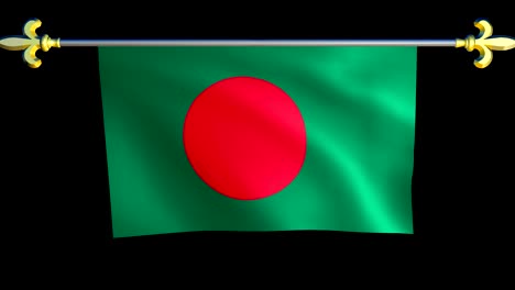 large looping animated flag of bangladesh