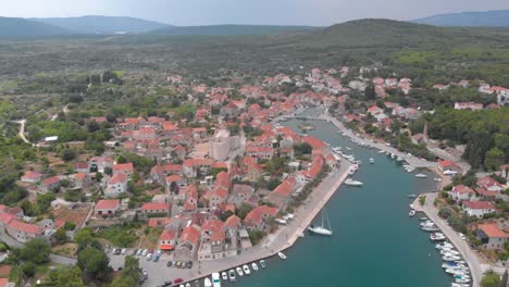 historic town of vrboska on north coast of hvar island