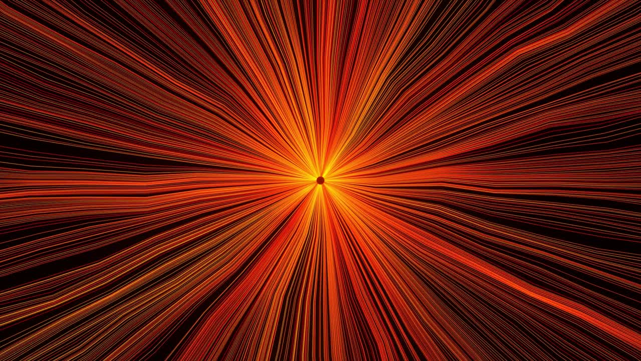 arte abstracto animación en bucle sin fisuras de línea, túnel de luz brillante, láseres y líneas rebotando y girando dentro de un círculo oscuro, fondo de línea abstracta para la presentación de producto y fondo de textura de moda.