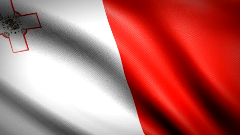 malta flag. seamless looping animation. 4k high definition video