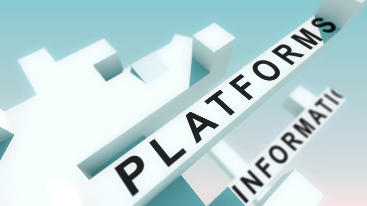 콘텐츠 마케팅 단어: 큐브로 애니메이션화 된 단어