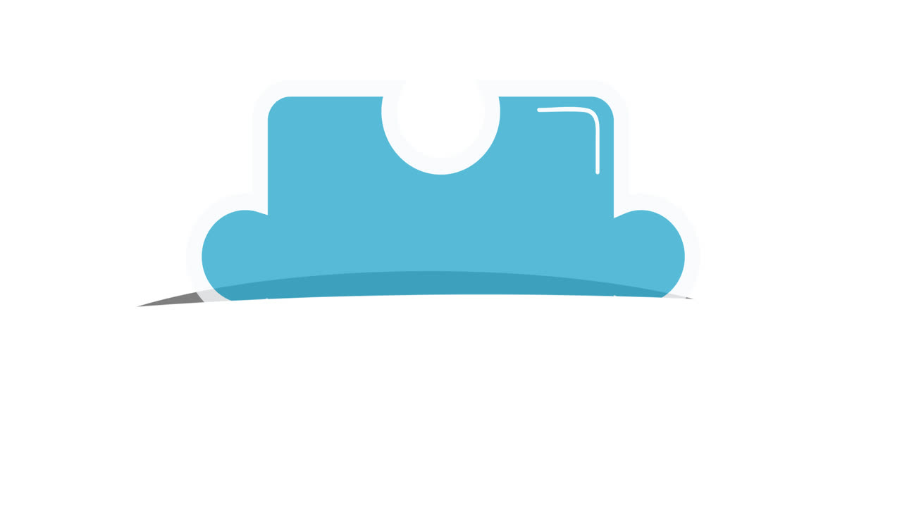 ⁇  배경 에 있는 파란색 퍼즐 조각 의 애니메이션