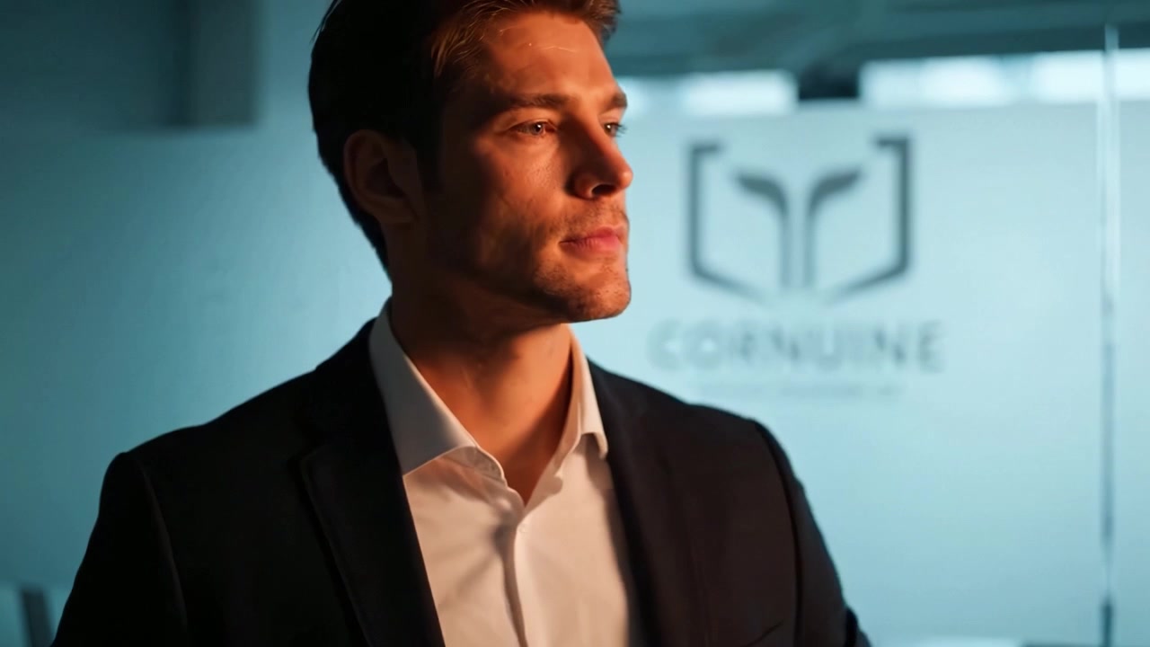 A Professional Male in a Suit Looking at His Watch While Standing in a Modern Office Environment, Portraying Confidence and Time Management Skills