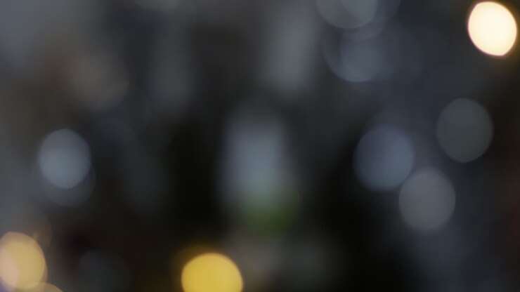 Festive blurred, bokeh, fairy lights, on a Christmas tree