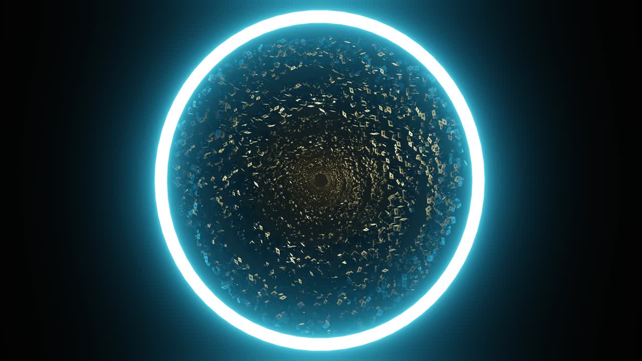 portal abstracto a lo desconocido. anillo azul de energía. fondo 2