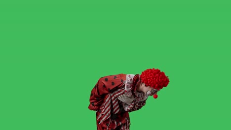 clown green screen performance