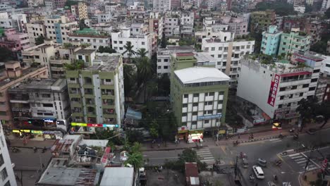 aerial view of a densely populated city in bangladesh