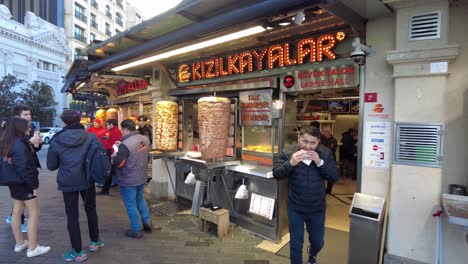 street food stand in istanbul, turkey