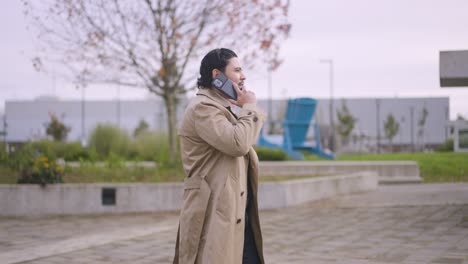 a business man having a conversation on the phone