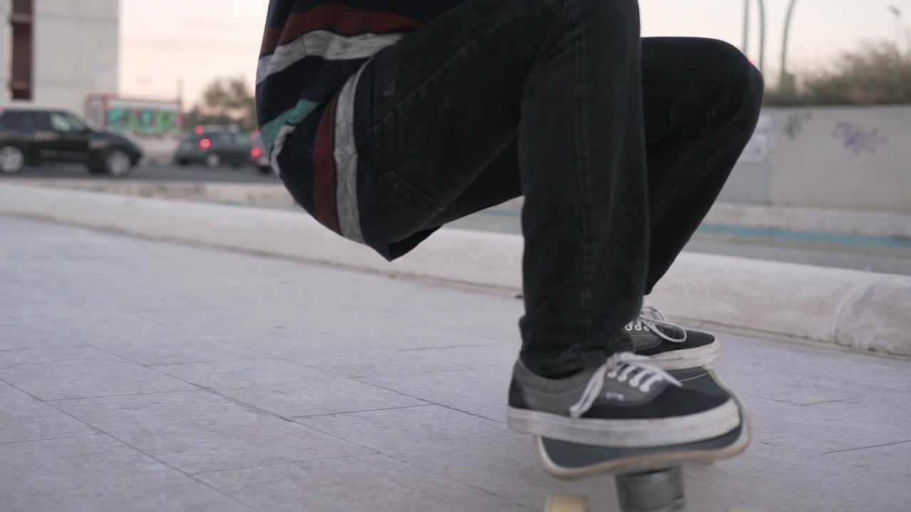 Skateboarding Trick in the City