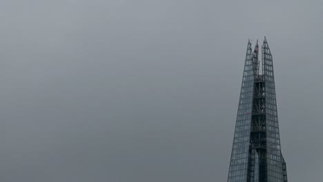 grey and cloudy day with the shard, london, united kingdom