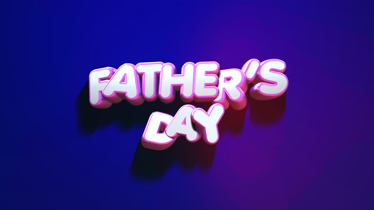 Modern Fathers Day text on fashion blue gradient
