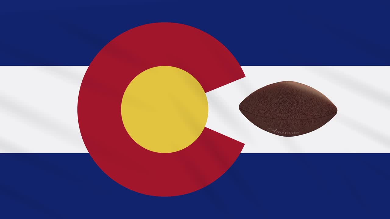 콜로라도 발이 흔들리고 아메리칸 볼 공이 회전하고, 루프