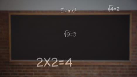 Animation-Einer-Mathematischen-Gleichung-Auf-Der-Tafel