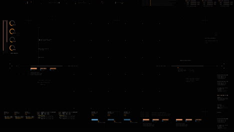 Futuristische-Datenmatrix-Höranzeige,-Bildschirmvorlage-Für-Die-Benutzeroberfläche-Mit-Alphakanal-Für-Grafische-Überlagerung