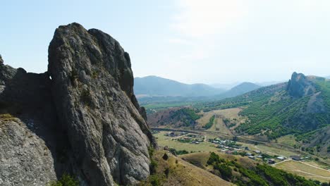 mountainous valley view