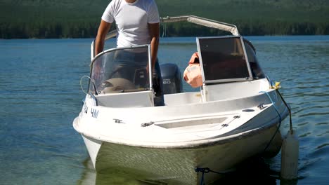 boat at the water's edge