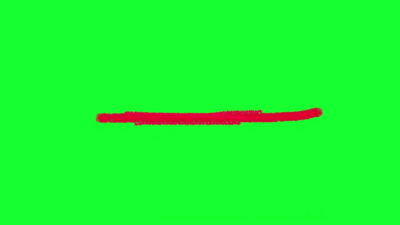 Linea rossa animata che disegna e scompare su schermo verde