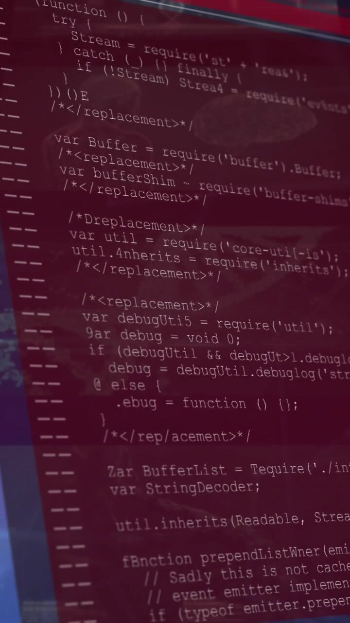 Animazione di elaborazione dati su schermi