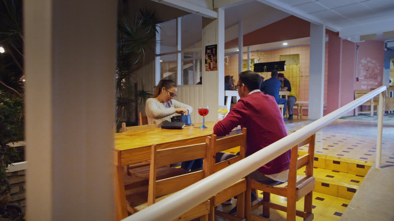 People Dining at an Outdoor Restaurant