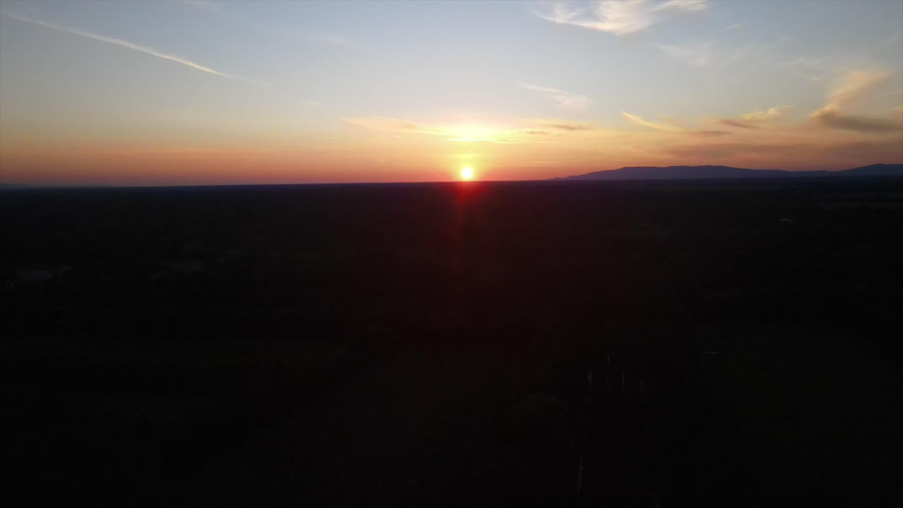 drone shoot for beautiful sunset golden hour