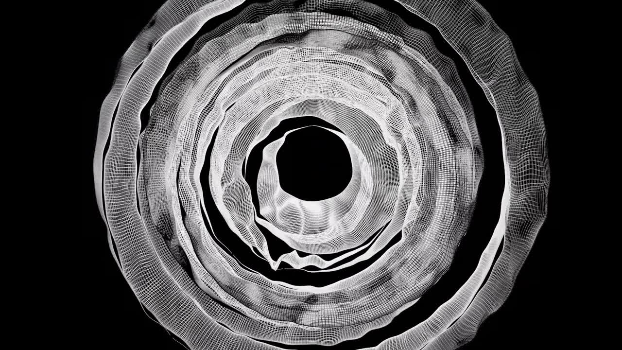 patrón circular abstracto en blanco y negro