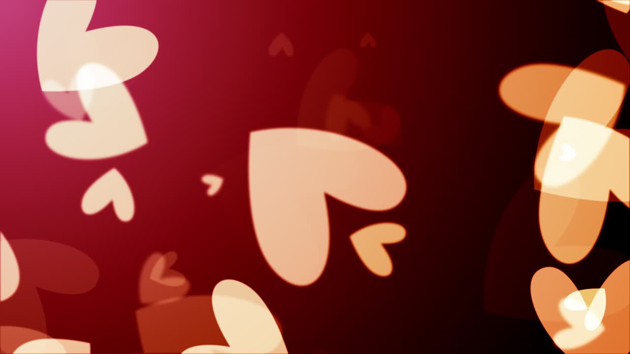 추상적인 루프를 흐르는 만화 빛은 은 배경에 고립 된 노란색 심장입니다. 발렌타인 데이, 생일 파티, 결혼식 또는 모든 휴가에 대한 애니메이션.