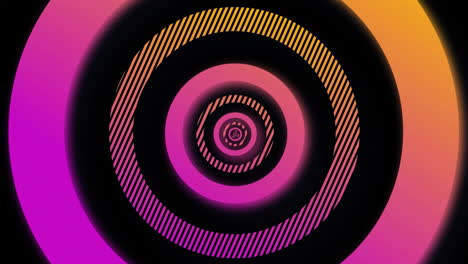 animation of pink circles over light spots on black background