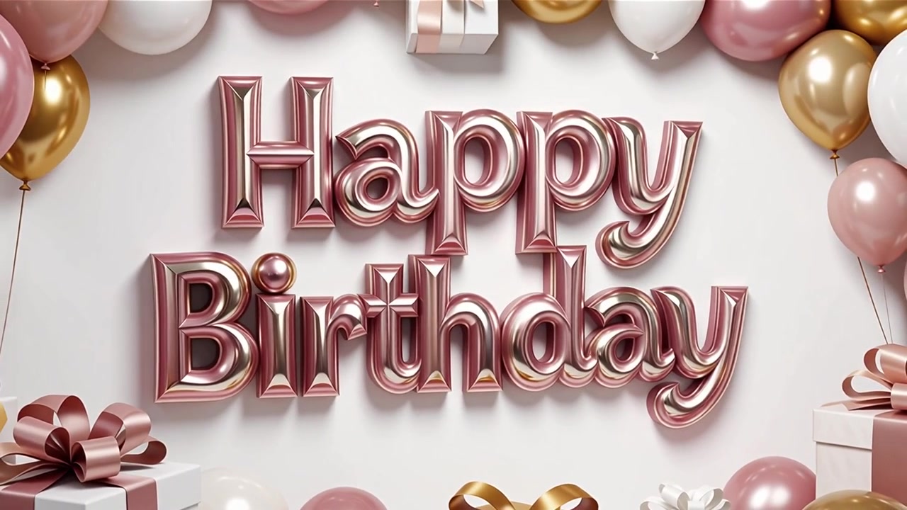 Sfondo di compleanno con palloncini e regali