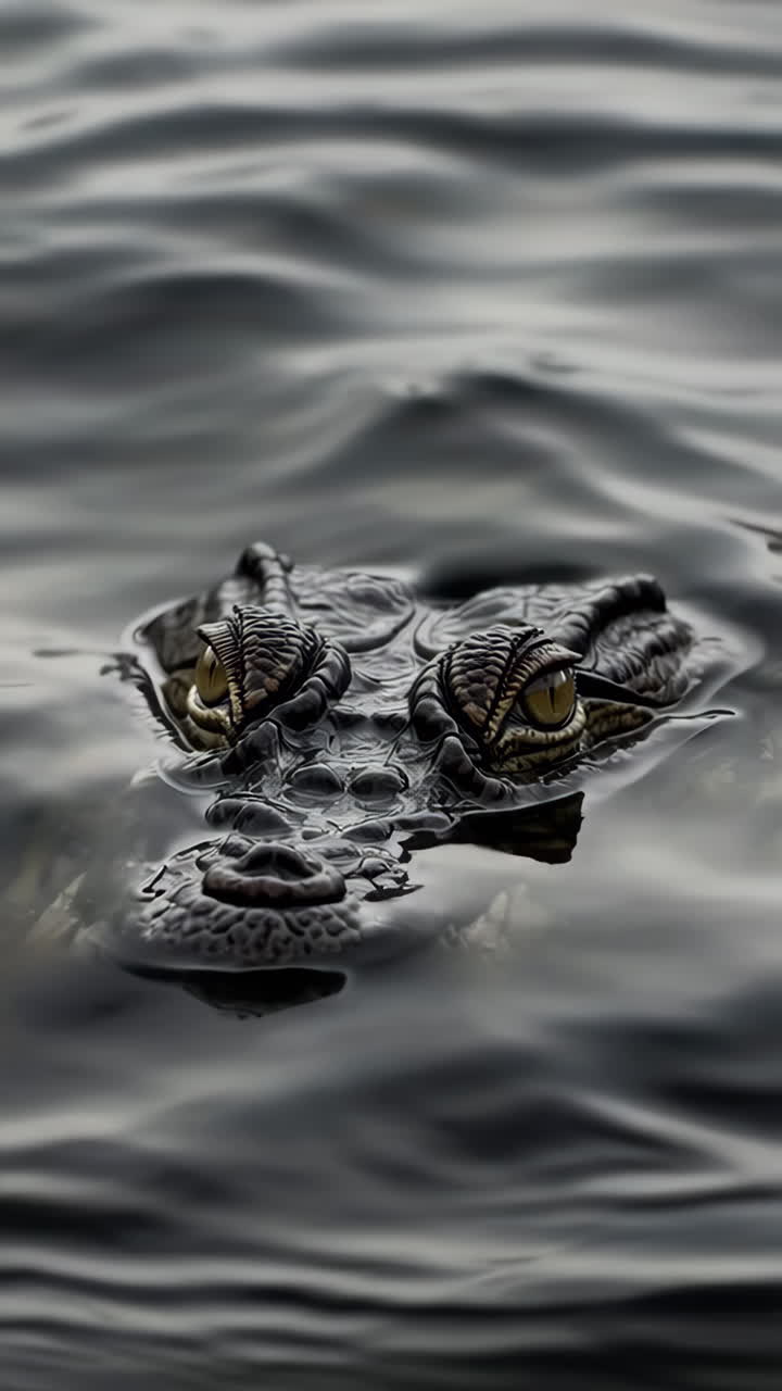 Crocodile Eyes Peering from Water