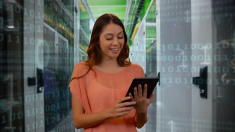 Woman-browsing-on-a-tablet