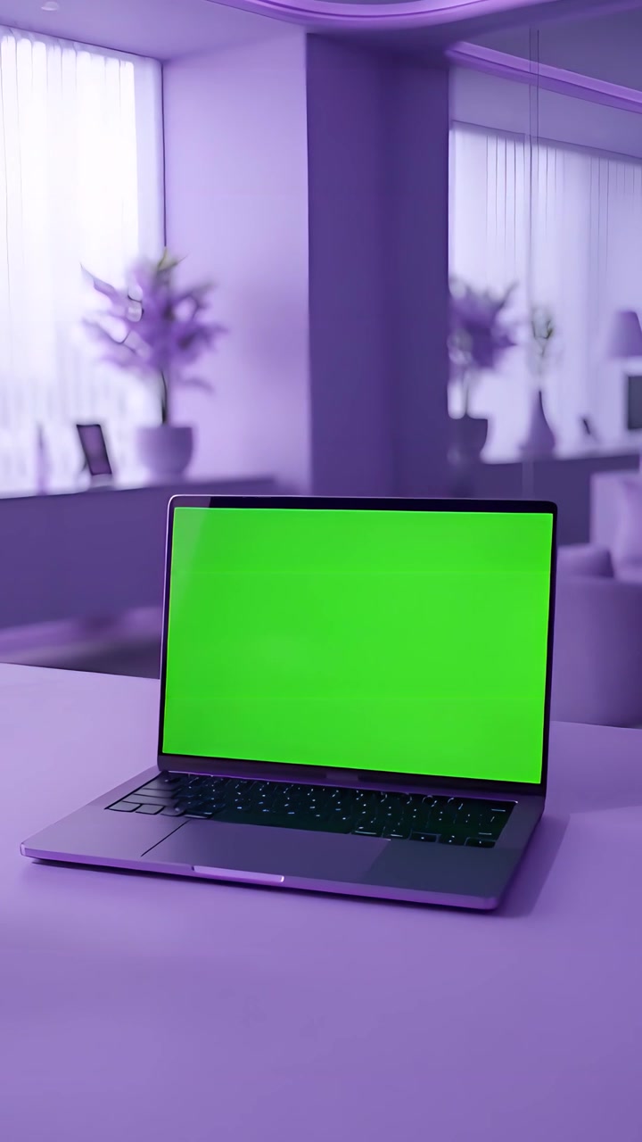Laptop Green Screen Mockup Video 4K
