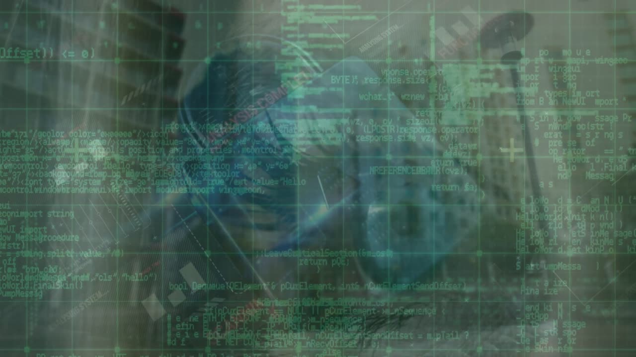 animación del procesamiento de datos sobre el ascensor en la oficina