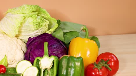 assorted vegetables displayed on a white background