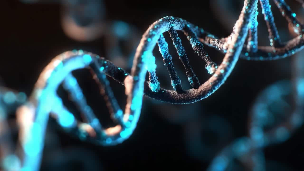 Struttura Intricata della Doppia Elica del DNA: Un'Esplorazione Visiva del Materiale Genetico che Svela i Segreti della Vita a Livello Molecolare
