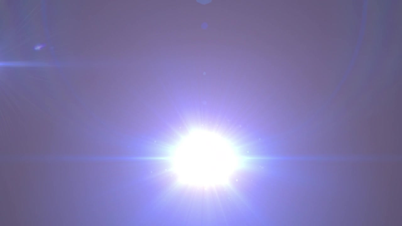 Animazione di scie luminose e punti su sfondo nero
