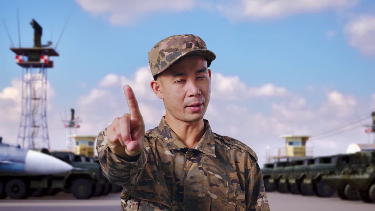 personal militar que señala