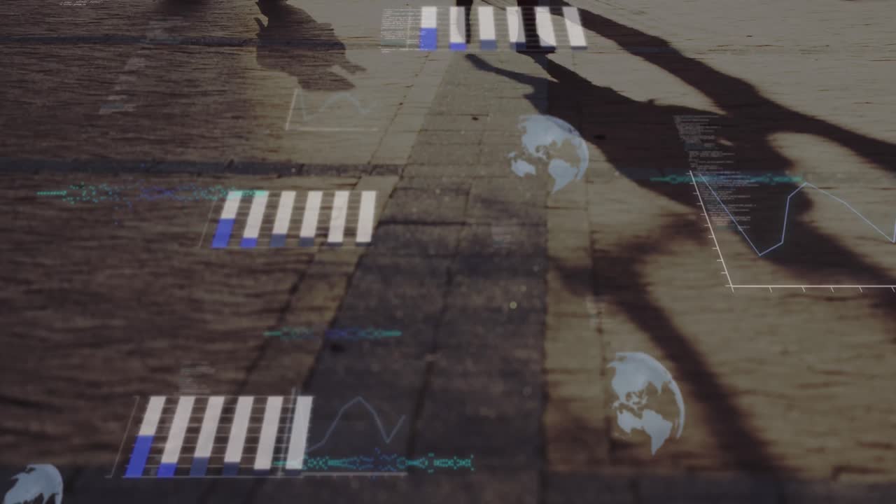 지구의 애니메이션 및 파이팅 위의 금융 데이터 처리