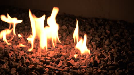 different angles of artificial fire burning giving a modern, rusty, ambiental vibe